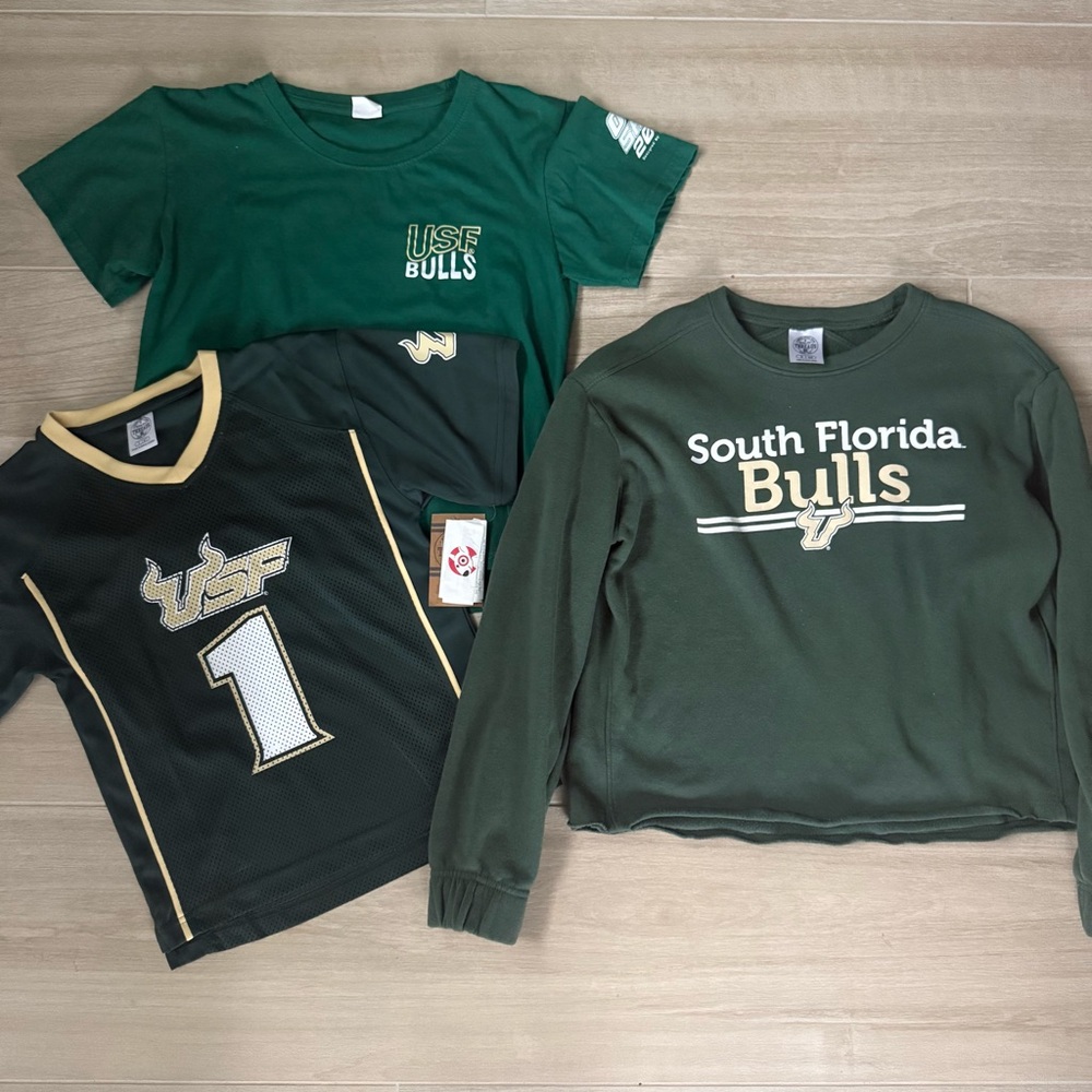 USF Jersey Shirt and Sweater Sports Wear Bundle Small